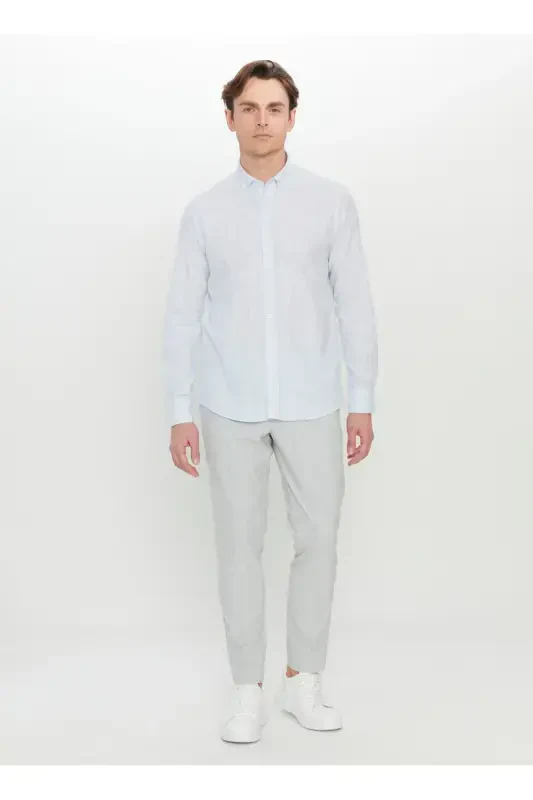 Altınyıldız Classics Slim Fit Button-Down Collar Blue Er - 2