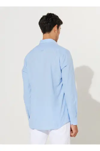 Altınyıldız Classics Slim Fit Button-Down Collar Blue Er - 7