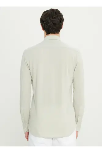 Altınyıldız Classics Slim Fit Button-Down Collar Khaki Men's Shirt ACE020252157_HAK - 4