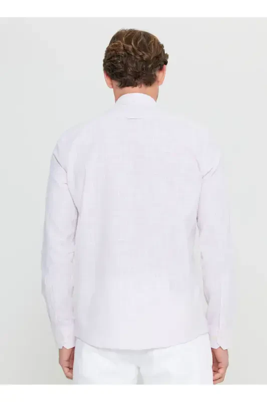 Altınyıldız Classics Slim Fit Button-Down Collar Pink Men's Shirt ACE020252168_PMB - 5