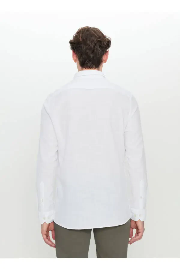 Altınyıldız Classics Slim Fit Button-Down Collar White S - 4