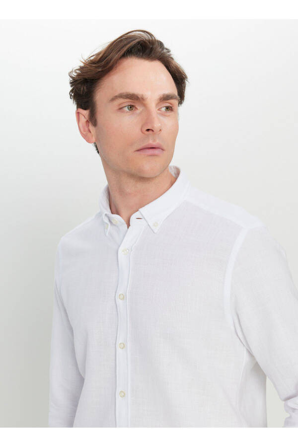 Altınyıldız Classics Slim Fit Button-Down Collar White S - 3