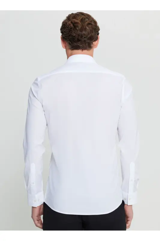 Altınyıldız Classics Slim Fit Düğmeli Yaka Beyaz E - 5