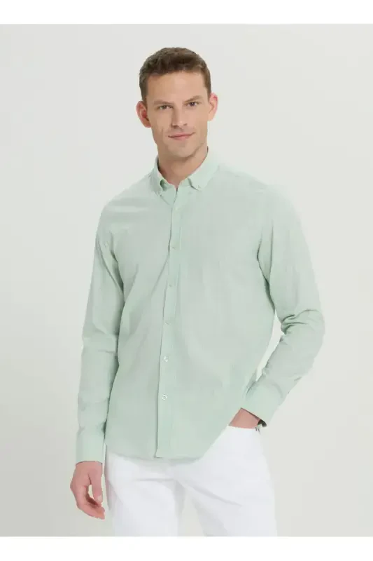 Altınyıldız Classics Slim Fit Düğmeli Yaka Açık Mi - 3