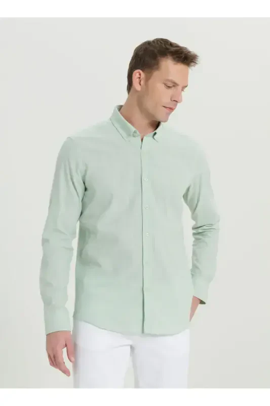 Altınyıldız Classics Slim Fit Düğmeli Yaka Açık Mi - 5
