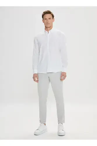 Altınyıldız Classics Slim Fit Düğmeli Yaka Beyaz Erkek Gömlek 4A2021200056 - ALTINYILDIZ CLASSICS (1)