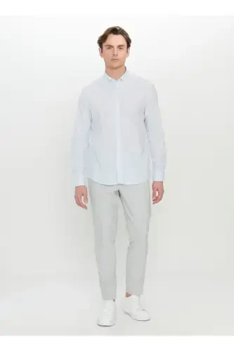 Altınyıldız Classics Slim Fit Düğmeli Yaka Mavi Erkek Gömlek ACE020252168_MAV - ALTINYILDIZ CLASSICS (1)