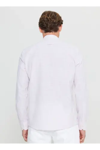Altınyıldız Classics Slim Fit Düğmeli Yaka Pembe Erkek Gömlek ACE020252168_PMB - Pembe - 5