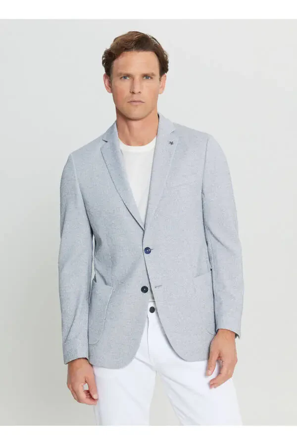Altınyıldız Classics Slim Fit İndigo Erkek Ceket ACE004252054_IND - 3