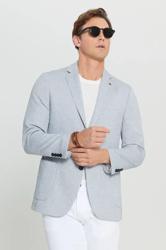 Altınyıldız Classics Slim Fit Indigo Men's Jacket ACE004252054_IND - 2