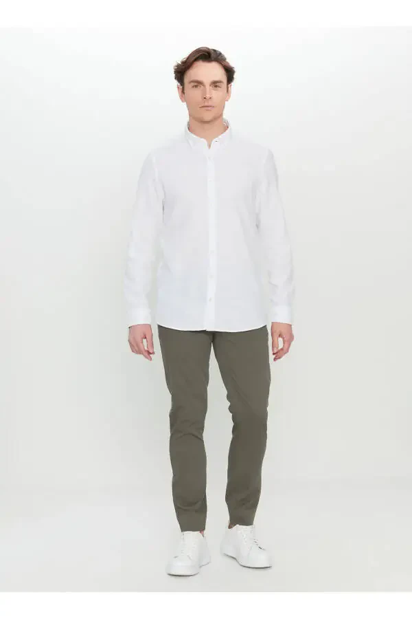 Altınyıldız Classics Slim Fit рубашка с пуговицами, белый E - 1