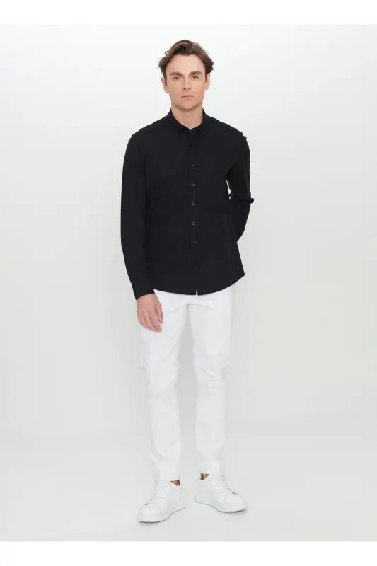 Altınyıldız Classics Slim Fit рубашка с пуговицами, черный, мужской ACE020252157_SYH - 2
