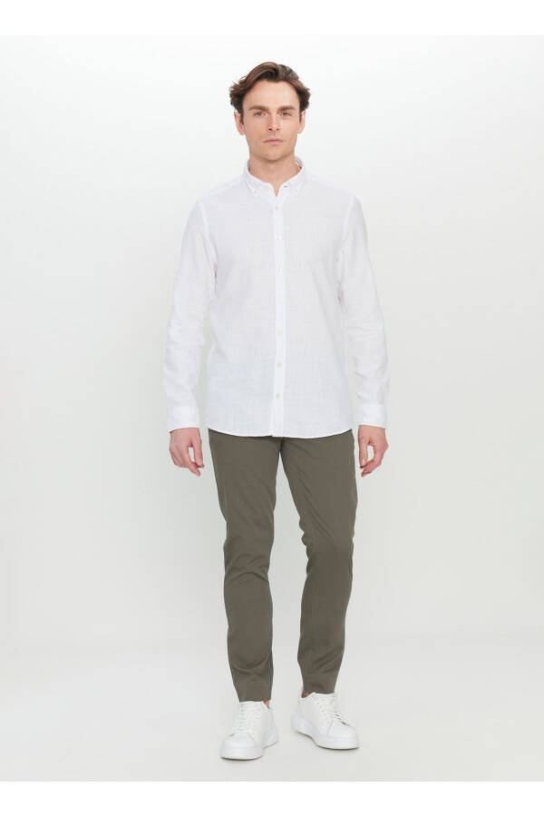 Altinyildiz Classics Slim Fit Tugmali Yoqa Oq E - 1