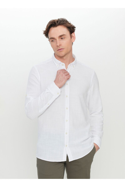 Altinyildiz Classics Slim Fit Tugmali Yoqa Oq E - ALTINYILDIZ CLASSICS (1)