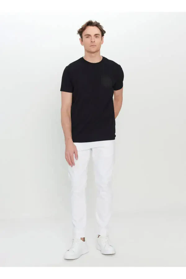 Altinyıldız Classics Велосипедный воротник Принт Черный Е - 2