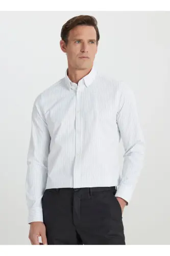 Altınyıldız Classics White - Khaki Men's Shirt ACE202510073_SHIRT PAR DY - 1