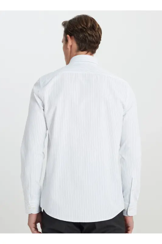 Altınyıldız Classics White - Khaki Men's Shirt ACE202510073_SHIRT PAR DY - 6