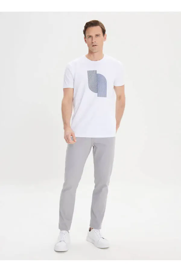 Altınyıldız Classics White Men's T-Shirt 4A4824200023 - 2