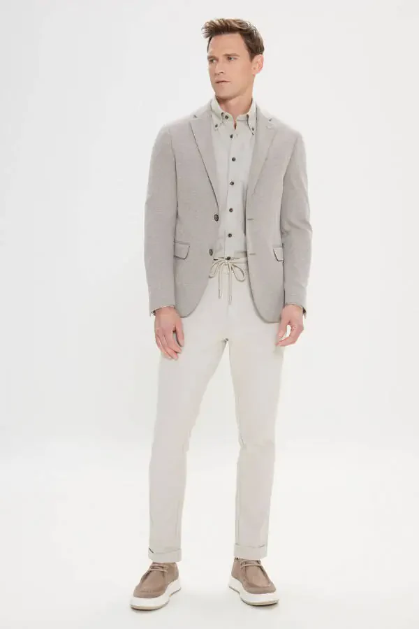 Altinyulduz 4A0424200014 Xaki Erkak Slim Fit 6 Dro - 2