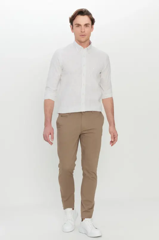 Altinyulduz Classics Normal Bel Normal Paça Slim Fit Bej Erkak Shim ACE001252192_BEJ - 3