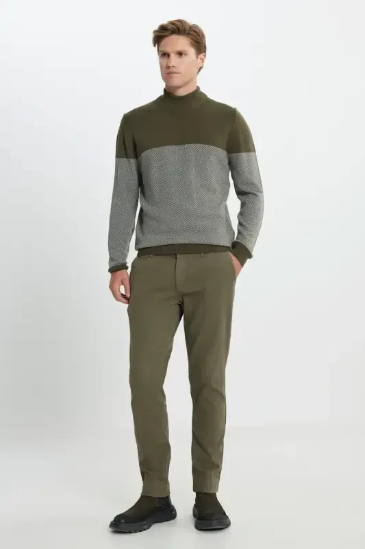 Altinyulduz Classics Normal Bel Slim Fit Haki Erkak Pantolon COE012510109_PANTALON YON CHO'NTAK QISM - 2