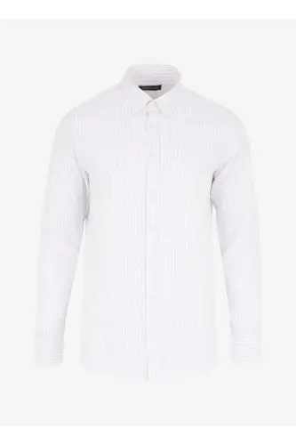 Altinyulduz Classics Oq - Xaki Erkak Ko'ylak ACE202510073_KO'YLAK PAR DY - 7