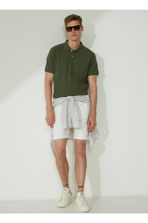 Altinyulduz Classics Polo Yaka Haki Erkaklar T-Shirt 4A9000000001 - 3