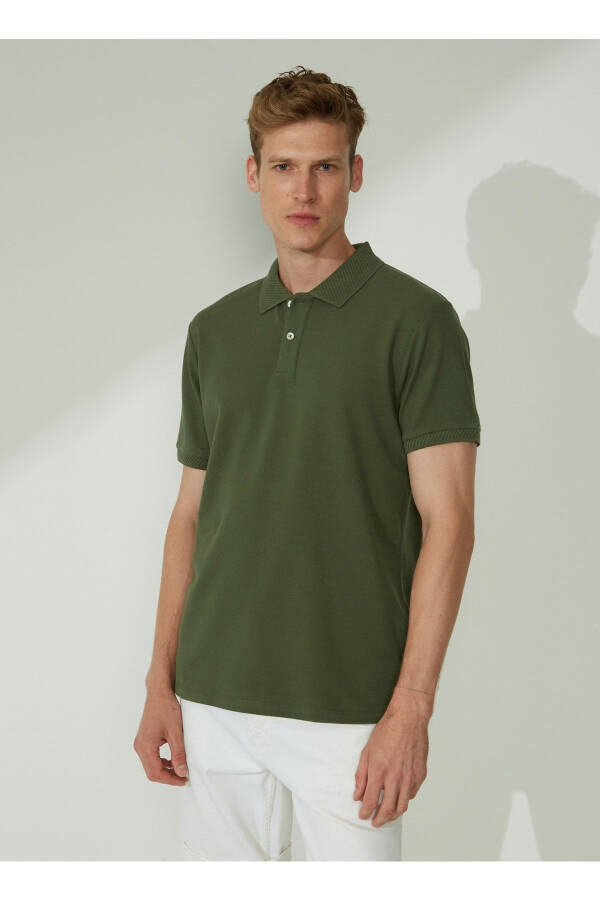 Altinyulduz Classics Polo Yaka Haki Erkaklar T-Shirt 4A9000000001 - 2