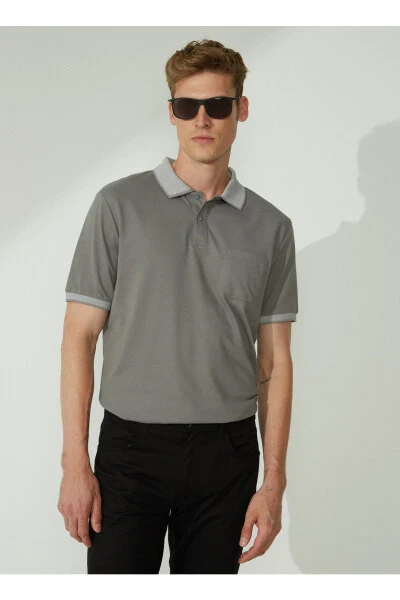 Altinyulduz Classics Polo Yoqali Kulrang Erkaklar Futbolka 4A9000000004 - 4