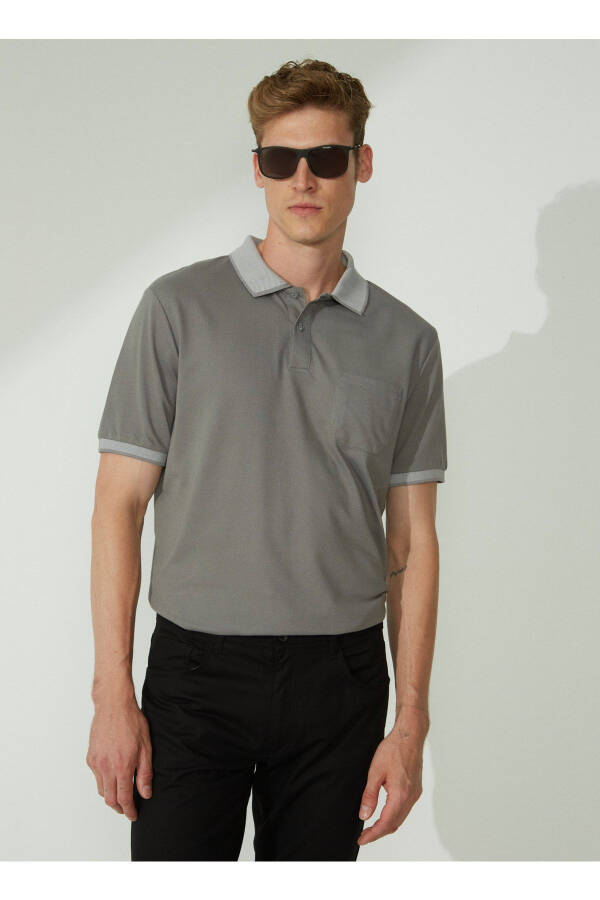 Altinyulduz Classics Polo Yoqali Kulrang Erkaklar Futbolka 4A9000000004 - 4