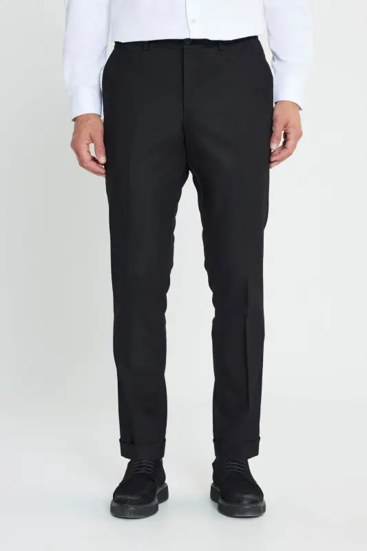 Altinyulduz Classics Rezina Bel Slim Fit Qora E - 1