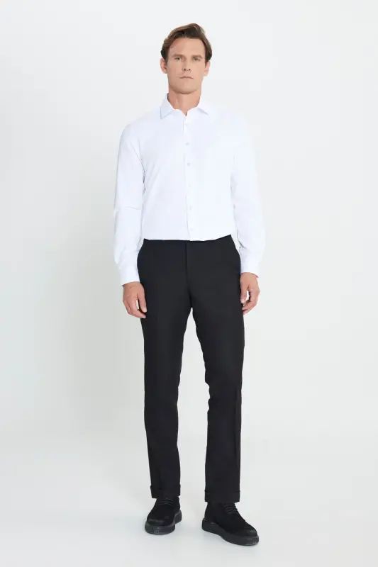 Altinyulduz Classics Rezina Bel Slim Fit Qora E - 2