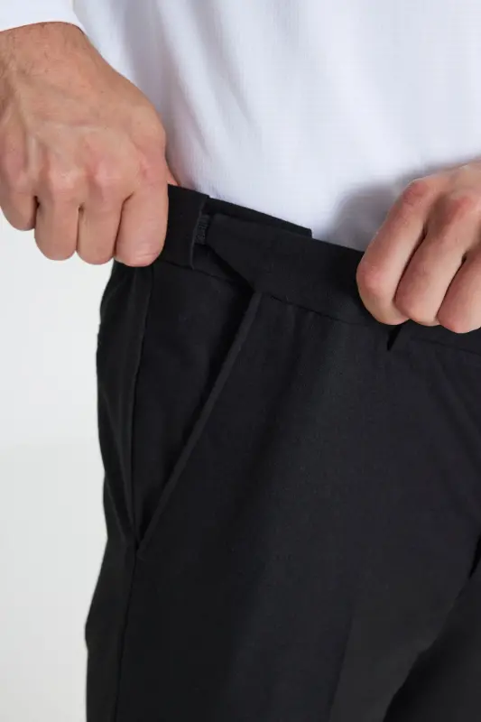 Altinyulduz Classics Rezina Bel Slim Fit Qora E - 5