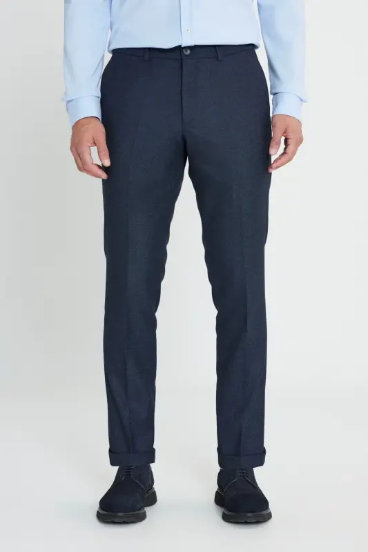 Altinyulduz Classics Rezinali Bel Slim Fit To'q ko'k Erkak Shim ACE012510152_PANTOLON KLASIK YON - 1