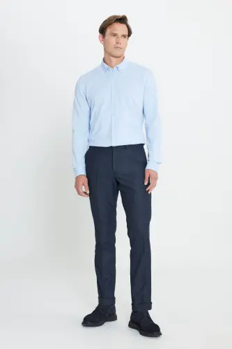 Altinyulduz Classics Rezinali Bel Slim Fit To'q ko'k Erkak Shim ACE012510152_PANTOLON KLASIK YON - 2