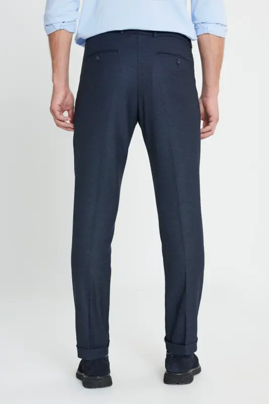 Altinyulduz Classics Rezinali Bel Slim Fit To'q ko'k Erkak Shim ACE012510152_PANTOLON KLASIK YON - 6