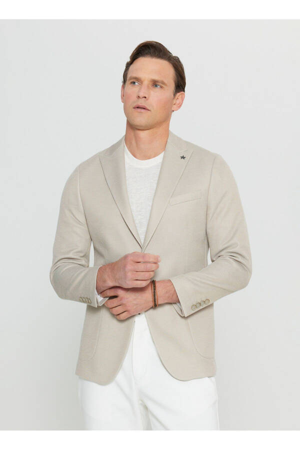 Altinyulduz Classics Slim Fit Bej Erkak Jaket ACE0 - 3