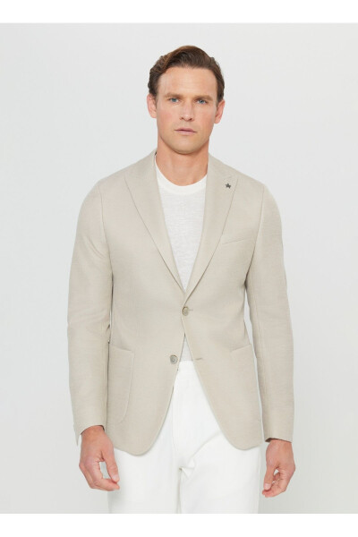 Altinyulduz Classics Slim Fit Bej Erkak Jaket ACE0 - 5