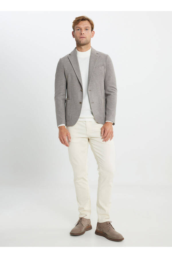 Altinyulduz Classics Slim Fit Ochiq jigarrang erkaklar kurtkasi - 2