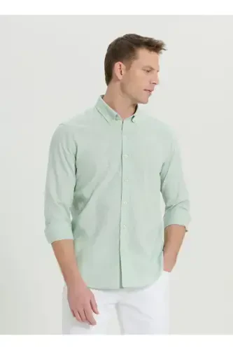 Altinyulduz Classics Slim Fit Tugmali Yaka Ochiq Mi - 1