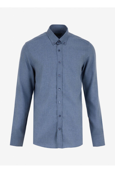 Altinyulduz Classics Slim Fit Tugmali Yoqa Lacivert Erkak Ko'ylak ACE202510303_KO'YLAK PAR DY - 5