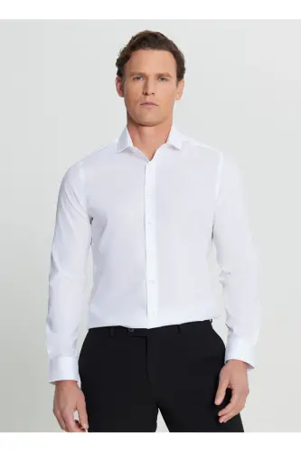 Altinyulduz Classics Slim Fit Tugmali Yoqali Oq E - ALTINYILDIZ CLASSICS (1)