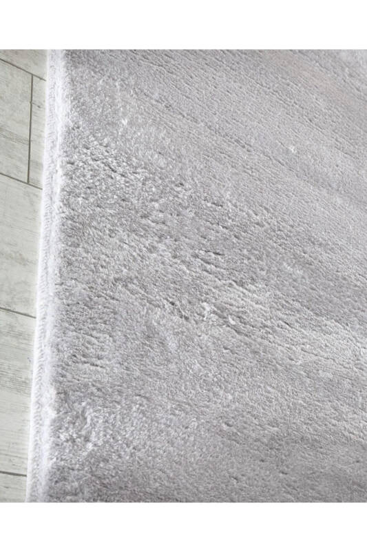 Altun Home Post Açık Gri Peluş Kaymaz Tüylenmez Makinede Yıkanabilir Halı - AÇIK-GRİ - 2