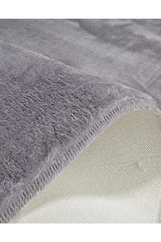 Altun Home Post Açık Gri Peluş Kaymaz Tüylenmez Makinede Yıkanabilir Halı - AÇIK-GRİ - 3