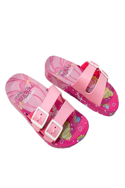 Altuntaş - Girls' Non-Slip Alya Figured Adjustable Buckle Slippers - Powder - 14