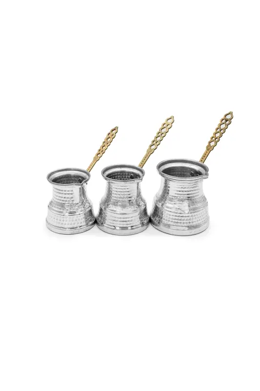 ALÜMİNYUM 3'LÜ CEZVE SETİ - METAL - 1