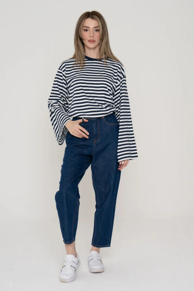 Amalie striped long-sleeve t-shirt for women. - 4