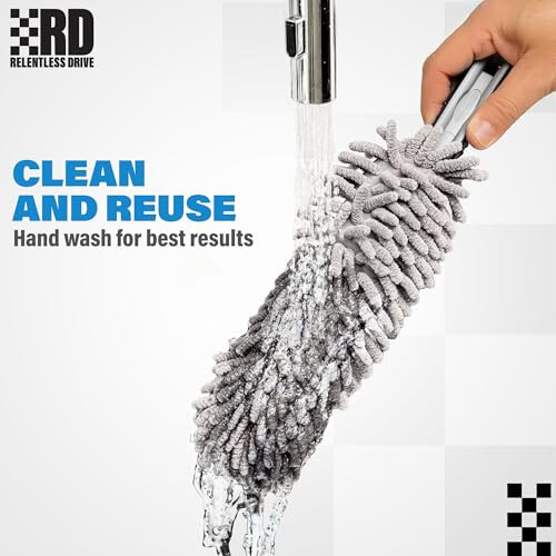 Interior Car Cleaner Duster Brush – Car Accessories for Women, Stocking Stuffers for Men - Lint & Scratch Free - Relentless Drive