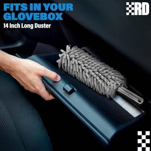 Interior Car Cleaner Duster Brush – Car Accessories for Women, Stocking Stuffers for Men - Lint & Scratch Free - 4