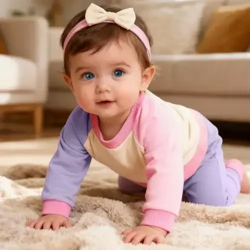 AMAWMW Infant Baby Girl Clothes Long Sleeve Loose Sweatshirts Pockets Pants Headband Outfits Fall Winter Spring Gift - AMAWMW (1)